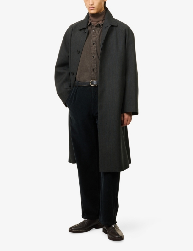 Perlin Longline Cashmere and Wool-Blend Coat