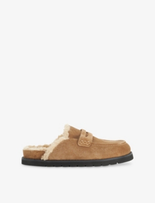 Dune Womens Goldy Suede Loafers Honey Suede Eur 37 / 4 Uk