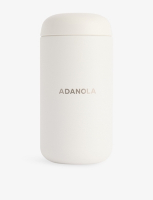 Adanola Womens Logo-print Stainless-steel Flask 400ml Marshmallow White