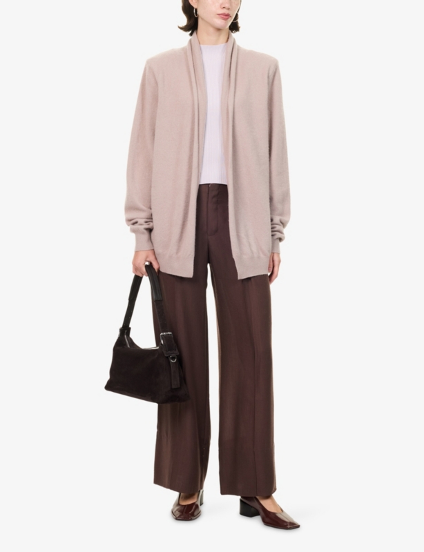Hamza Open-Front Cashmere Cardigan