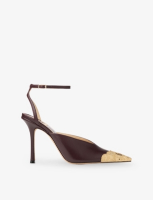 Jimmy Choo Faiz 100 Leather Heeled Courts