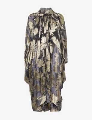 Zimmermann Womens Black Feather Ascent Burn Silk Chemise