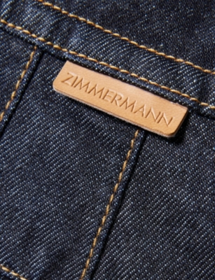 ZIMMERMANN 발리언트 테일러드 와이드 레그 데님 팬츠