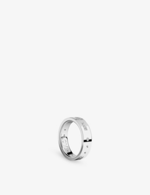 Apm Monaco Womens  Love Rhodium Plated Alloy And Cubic Zirconia Ring In White