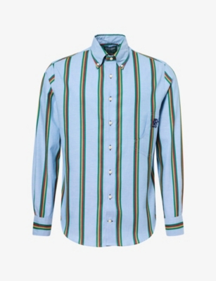 Nicholas Daley Mens Gitman Bros Vintage Stripe Cotton Shirt Rebel Stripe Xl