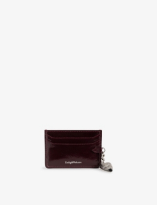 Zadig & Voltaire Womens Sunny Pass Patent-leather Card Holder Deep Purpl In Deep Purple