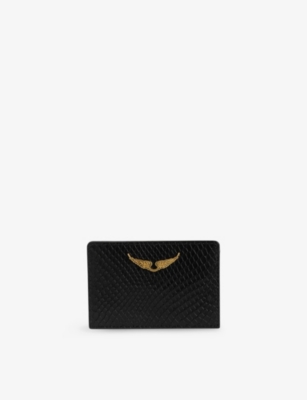 Zadig & Voltaire Womens Zv Pass Soft Wild Leather Card Holder Black