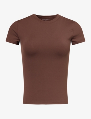 Adanola Womens Ultimate Stretch-jersey T-shirt Chocolate Brown Xs