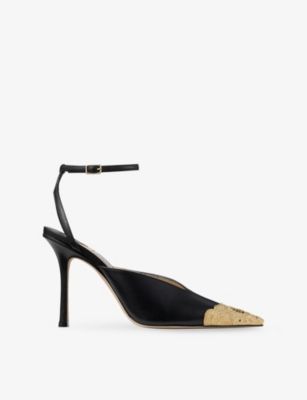 Jimmy Choo Faiz 100 Leather Heeled Courts