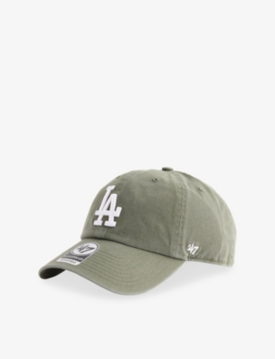47 Brand Mens '47 Clean Up  Los Angeles Dodgers Cotton-twill Baseball Cap Washed Green