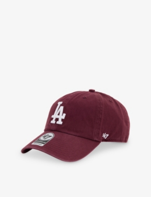 47 Brand Mens '47 Clean Up Los Angeles Dodgers Cotton-twill Baseball Cap Burgundy
