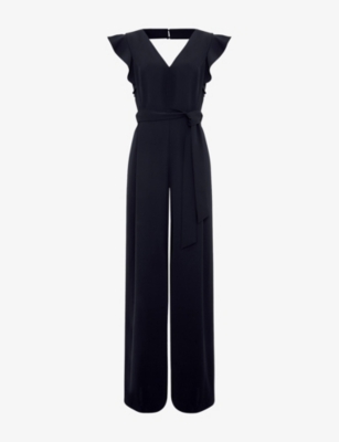 Phase Eight Womens Kallie Wide-leg Woven Jumpsuit Navy
