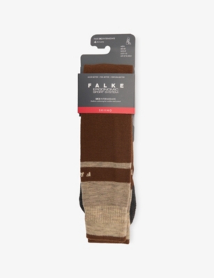 Falke Mens 5534 Chestnut Sk2 Intermediate Skiing Knee-high Socks In Multi