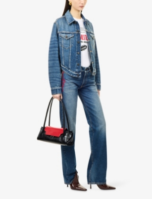 JEAN PAUL GAULTIER: Wavy-Hem Denim Jacket
