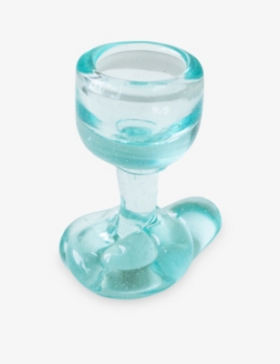Completedworks Sunday Morning Glass Egg Cup Clear In Blue