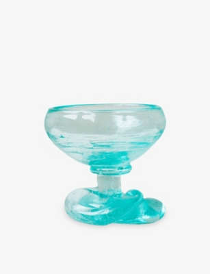 Completedworks The Slow Thaw Glass Ice Cream Bowl Clear In Blue