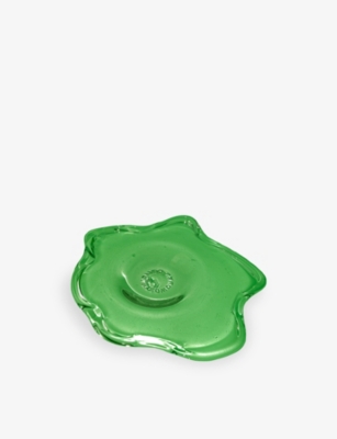 Completedworks Pond Glass Plate 37cm Leaf Green