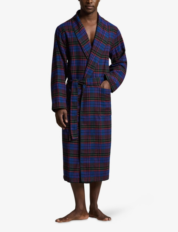 Plaid Relaxed-Fit Flannel Robe