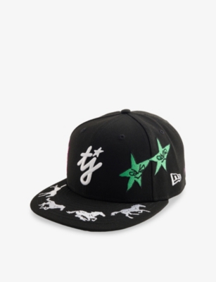 Twojeys Mens  X New Era 59fifty Brand-embroidered Canvas Cap Black