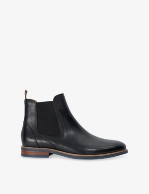 Dune Womens  Mckinley Leather Chelsea Boots In Black Leather