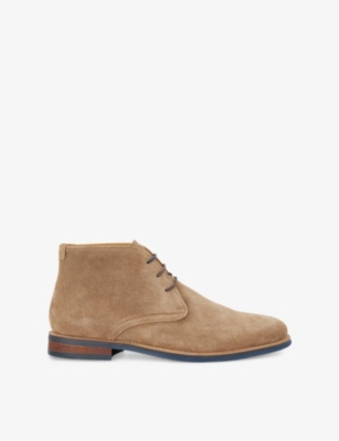 Dune Womens Taupe Suede Millers Lace-up Suede Boots Eur 43 / 9 Uk In Brown
