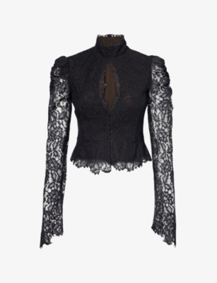 De La Vali Womens  Vitalis Lace Top In Black