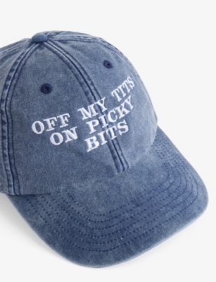 TORIS EMBROIDERY: Off My Tits On Picky Bits Cotton Cap