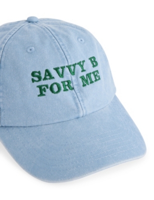TORIS EMBROIDERY: Savvy B For Me Cotton Cap