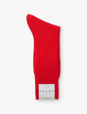 Falke Mens  No 2 Cashmere-blend Socks In 8156 Cardinal