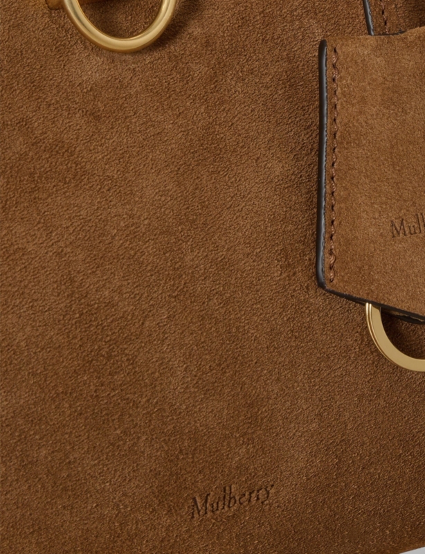 Iris Small Suede Top-Handle Bag