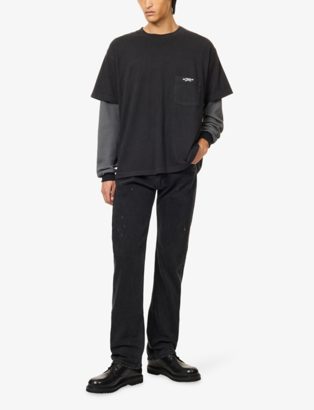 Relaxed-Fit Straight-Leg Denim Jeans