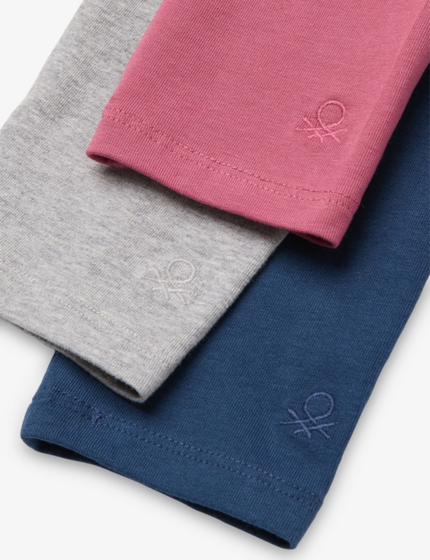 Brand-Embroidered Stretch-Cotton Leggings Pack of Three 12 Months-6 Years