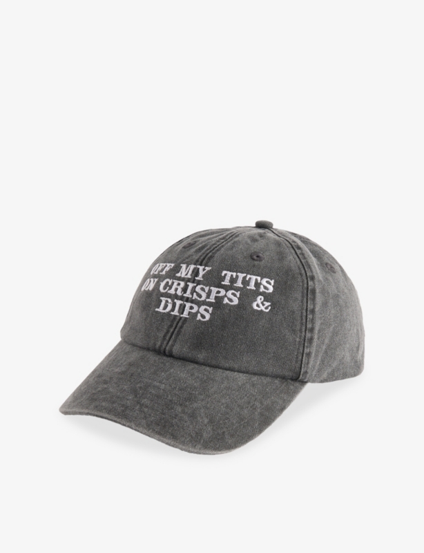 Off My Tits On Crisps and Dips Cotton Cap