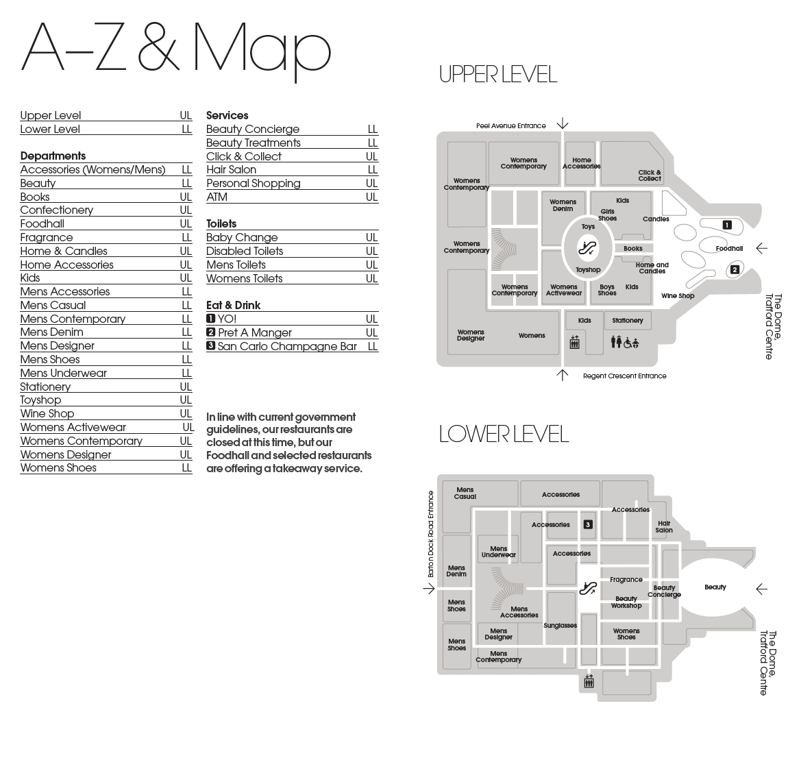 Map Of Trafford Centre Manchester Trafford Store Guide | Manchester Trafford |